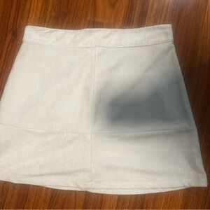 Zara Off-White Mini Skirt